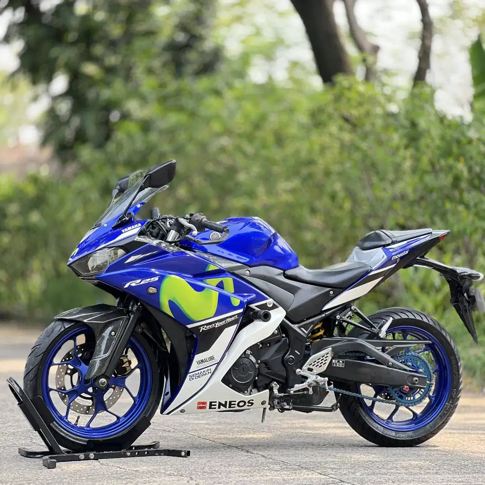 YAMAHA R25 V1 MOVISTAR BIRU 2016 PAJAK PANJANG KAYAK BARU