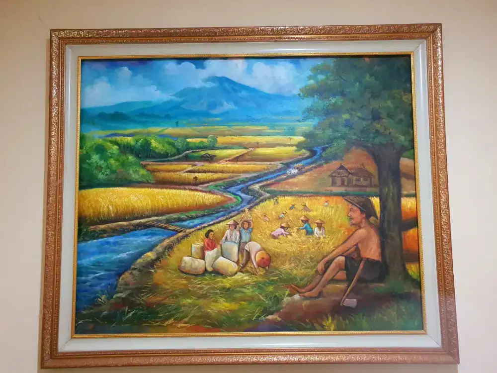 Lukisan Pemandangan persawahan