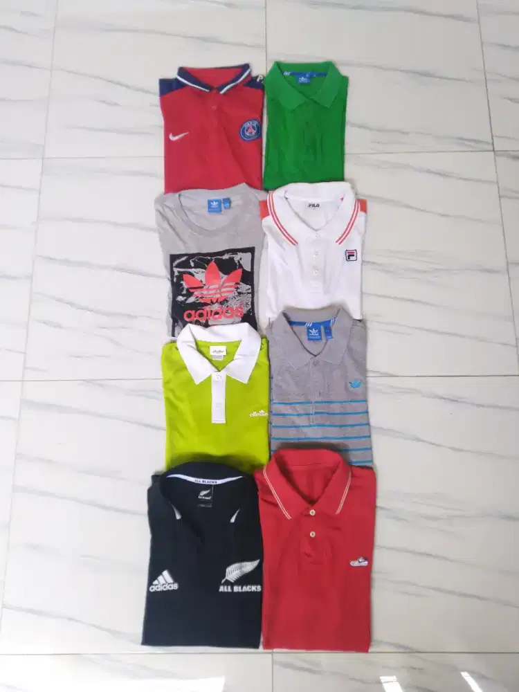 Jual borongan polo shirt Adidas Nike Fila Ellesse original