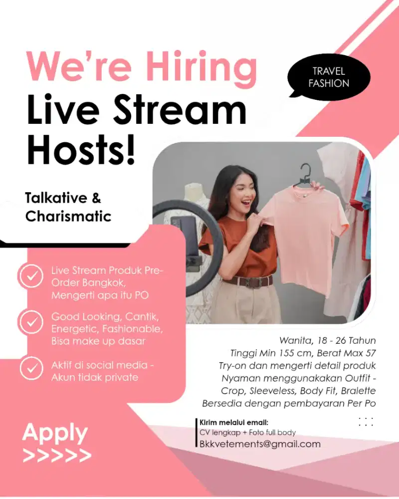 Host Live Stream/ Social Media Specialist