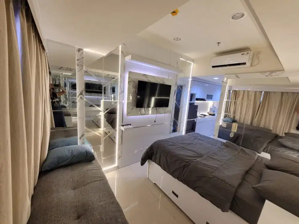 Disewakan Apartemen Studio Orange County Lippo Cikarang — Full Furnished Lantai Tinggi, Only 49 Juta/Tahun! (Nego)