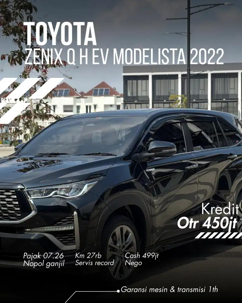 low km 27rb Toyota innova zenix hybrid 2.0 Q modelista at 2022