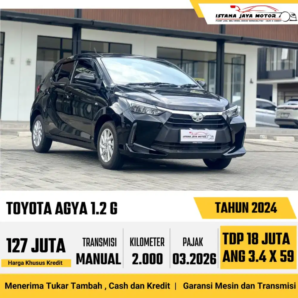 Toyota Agya G Manual th 2024 #TDP 8 JT
