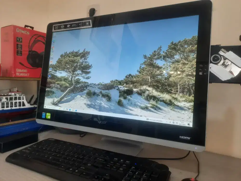 JUAL BU PC-AL ON ONE(ACER-CORE,i5-GEN4)TOUCHDREEN-RAM-8GB/HDD1TB-VGA2G