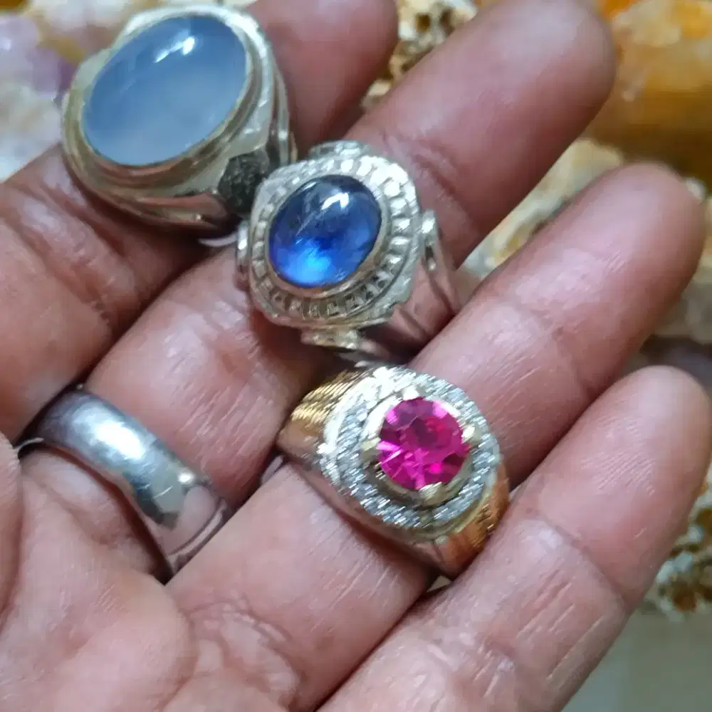 Biru langit baturaja king safir zirconia sepaket borongan