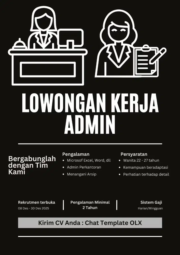 Lowongan Kerja Wanita Admin Kantor Depok Jawa Barat