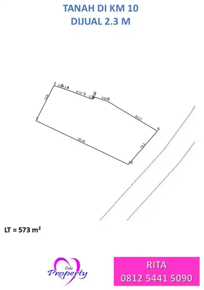 DIJUAL TANAH DI KM 10