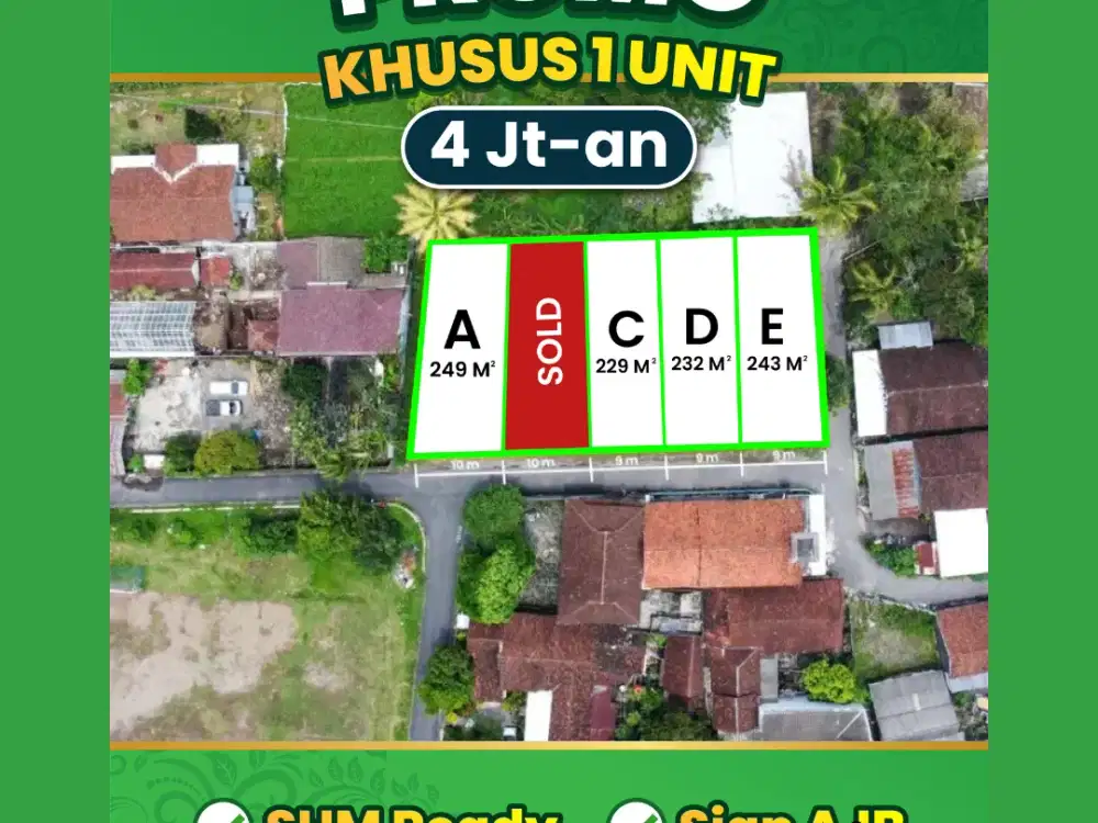 Dekat UGM Tanah Dijual Jalan Kaliurang, Cocok Untuk Rumah atau Kost Jogja