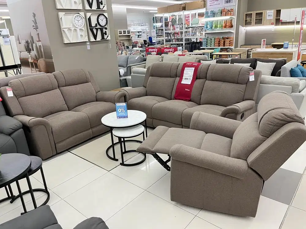 PROMO SOFA SET RECLAINER 3+2+1 LORIAN SELMA