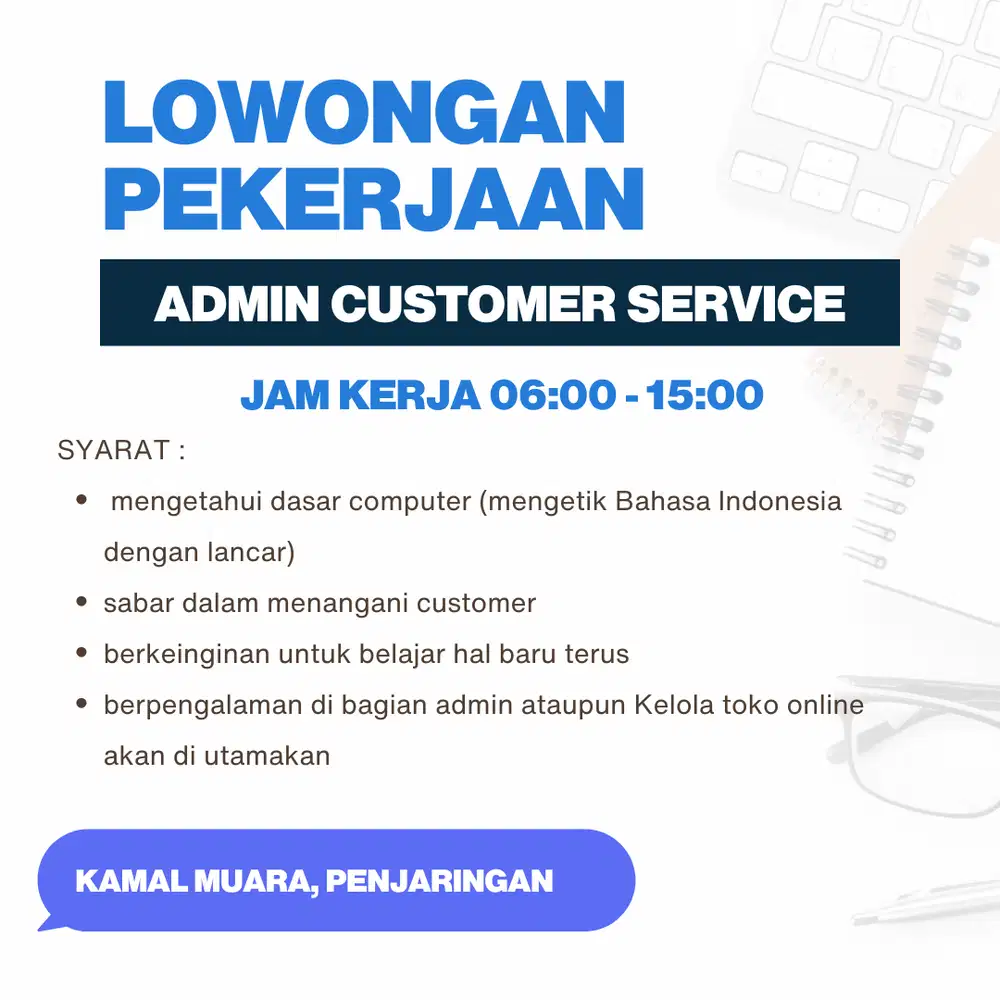 LOWONGAN KERJA ADMIN