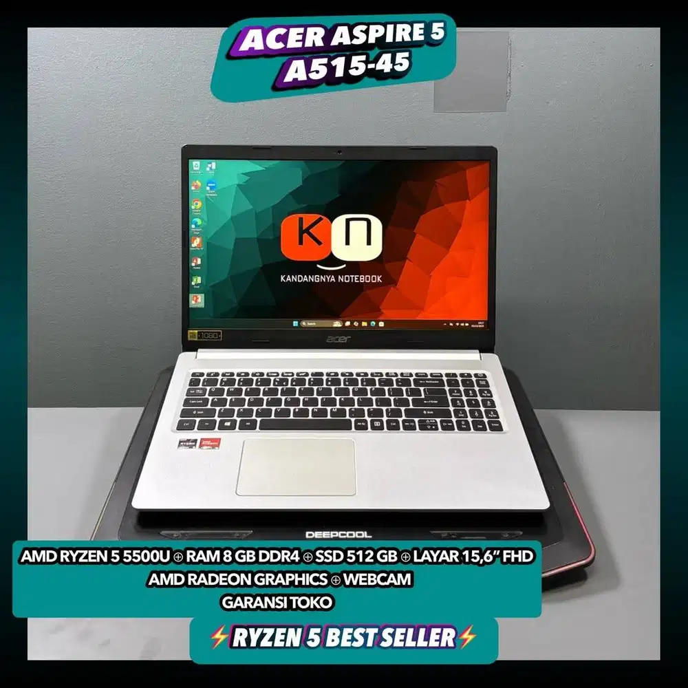 Laptop Acer Aspire A515 45 Ryzen 5 5500U Ram 8/512GB Layar Fhd
