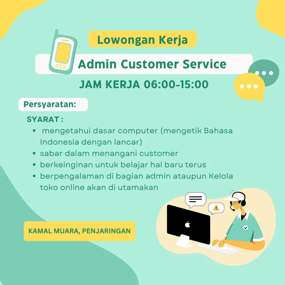 Lowongan Kerja Customer Service