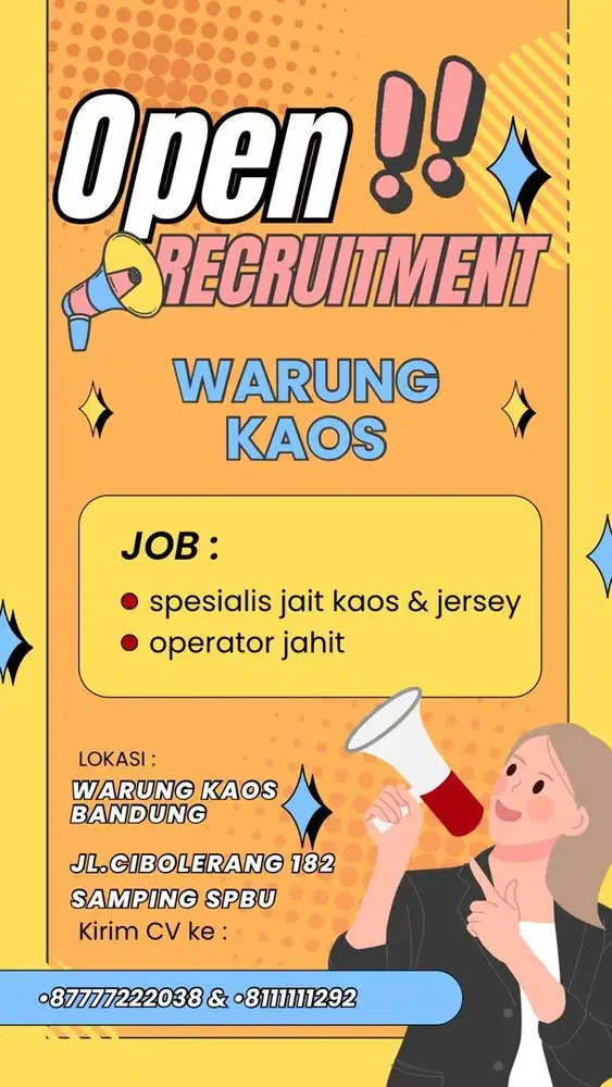 Loker jahit dan op jahit
