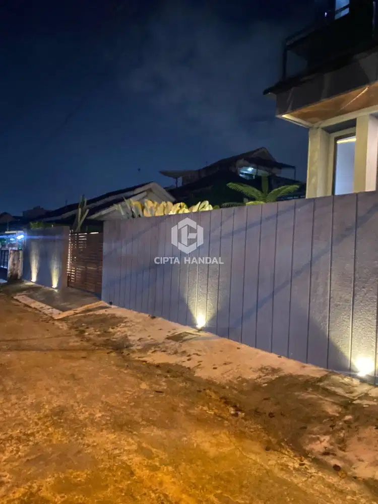 PENGERJAAN PEMASANGAN LAMPU HIAS PAGAR RUMAH