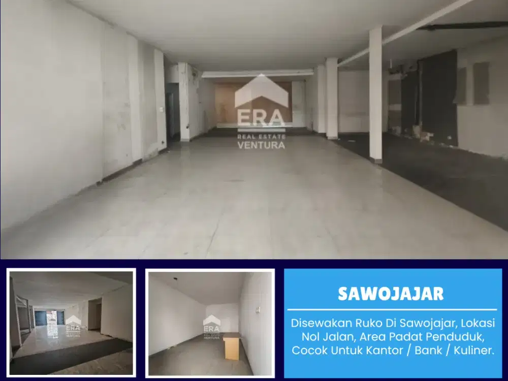 Disewakan Ruko Di Sawojajar, Lokasi Nol Jalan, Cocok Untuk Kantor