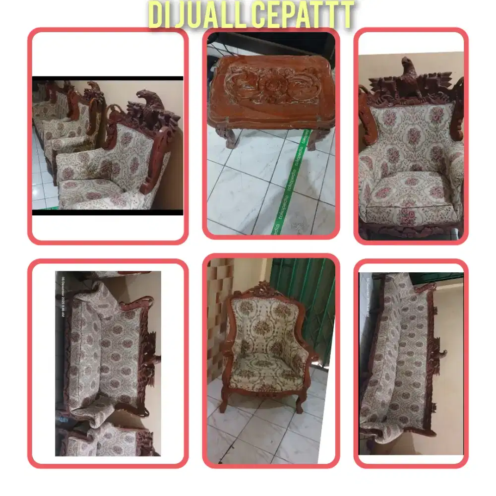 1 set sofa jati jepara