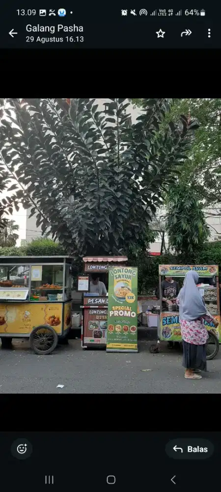 Sewa lapak pinggir jalan samping rel Apartemen Kalibata