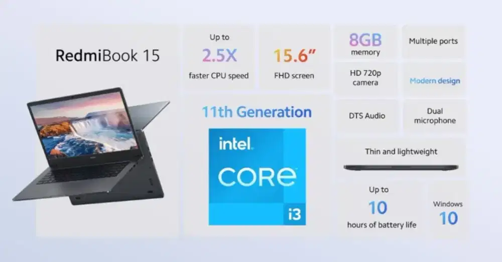 (BU) Redmibook 15 i3 Gen 11 256GB SSD