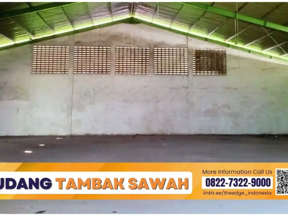 Sewa Gudang Industri Tambak Sawah Sidoarjo 1.128 m² – Akses Truk Besar & 3 WC, Siap Pakai - The EdGe