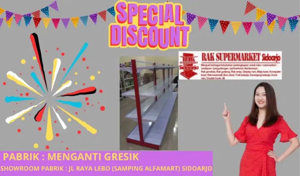 Rak minimarket gondrola dobel