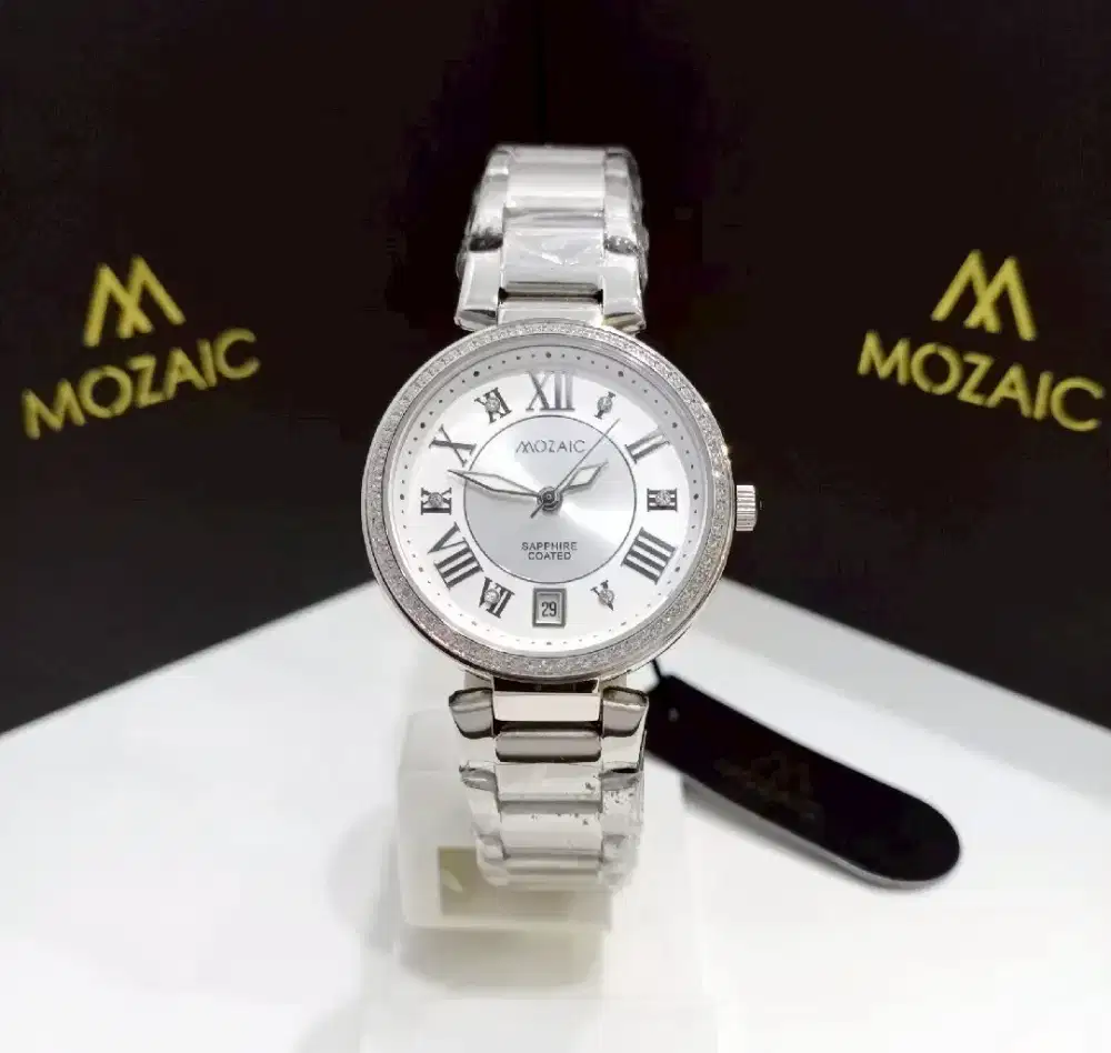 Jam Tangan Mozaic 8006 SS White