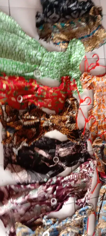 Baju batik anak anak perempuan Macem Size S,M,L,XL,XXL kualitas baik