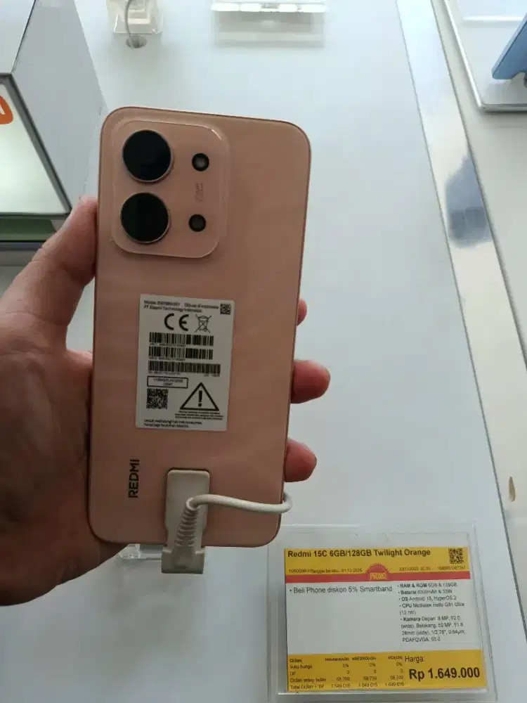 Redmi 15C 6/128 GB Bisa Cicilan Tanpa DP Bunga 0%