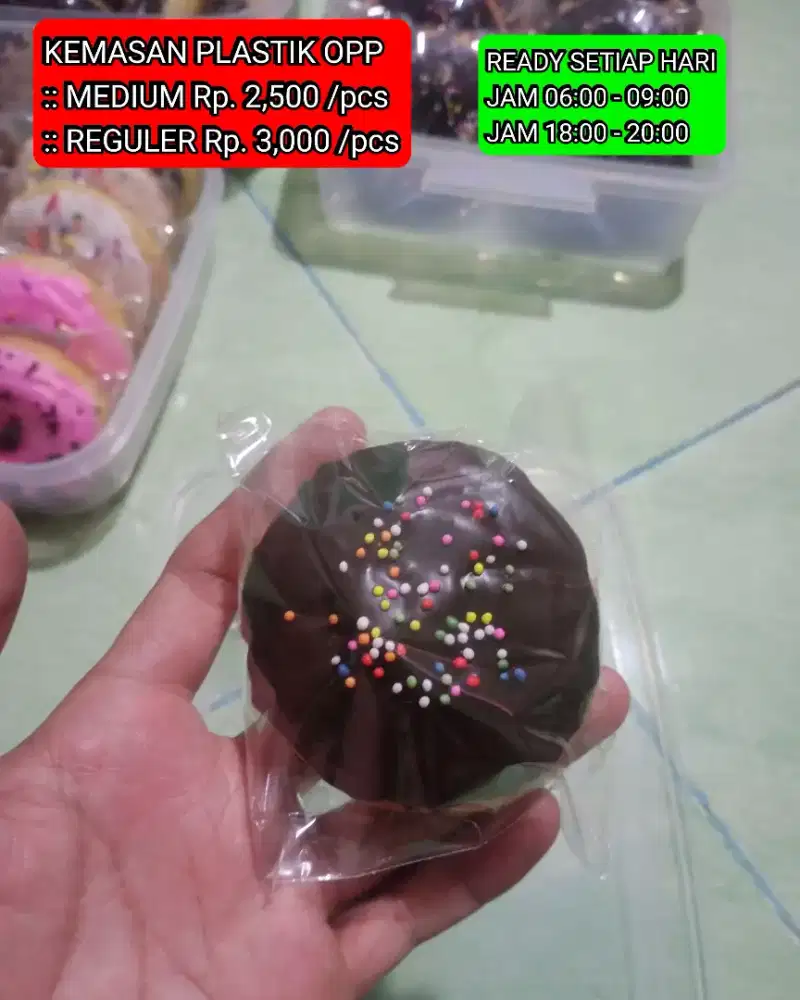 Donat fresh kemasan plastik 2500 /pcs