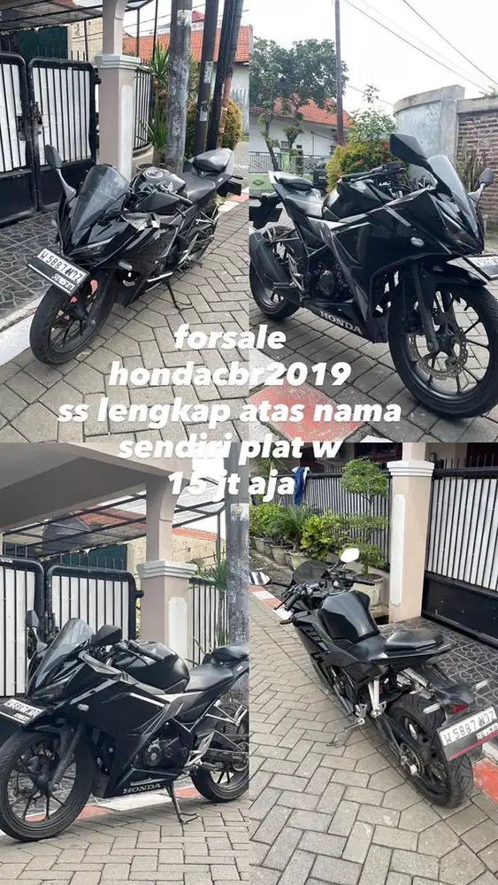 CBR 2019 K45N warna hitam