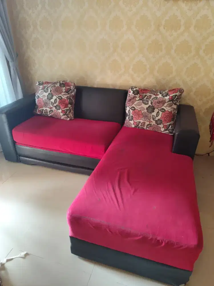 Sofa letter L bisa jd sofa bed