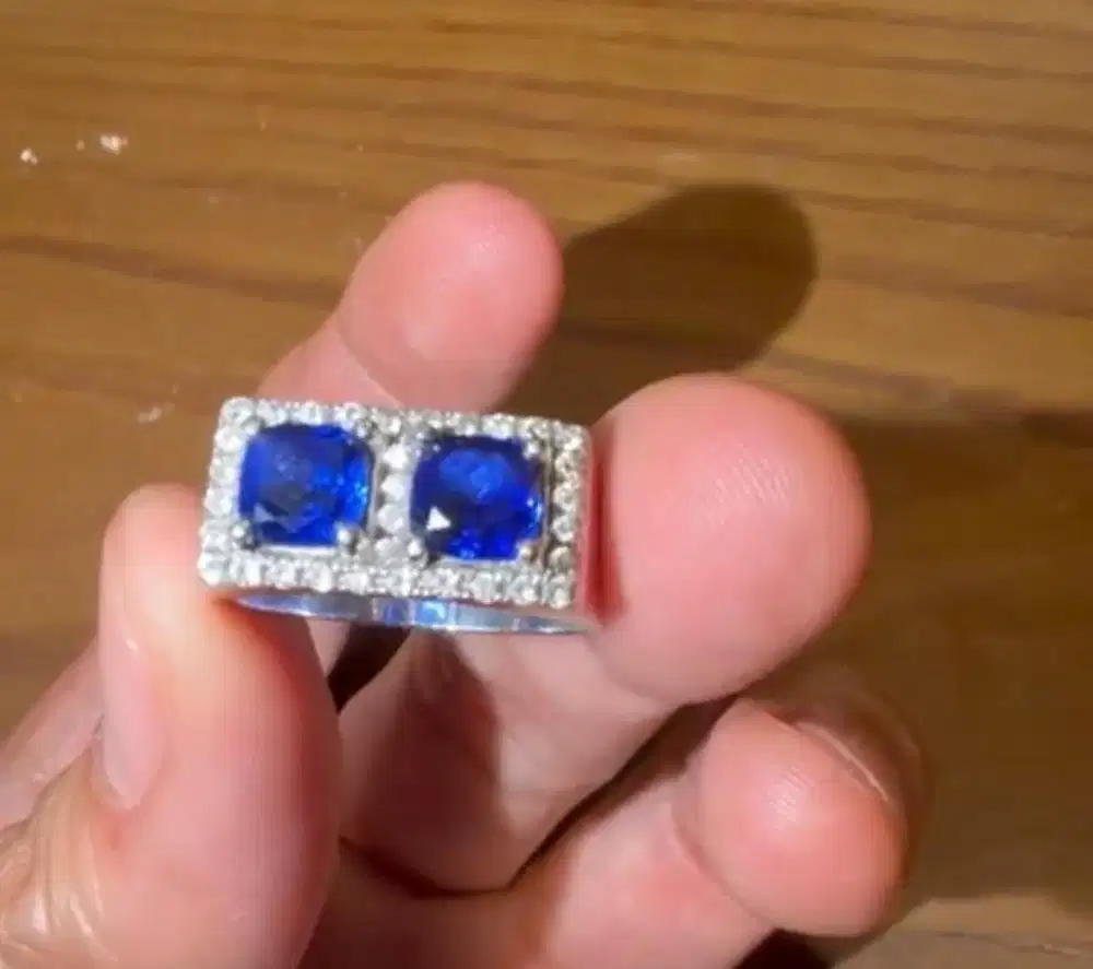 Best Invest Emas Berlian cincin plus batu saphire