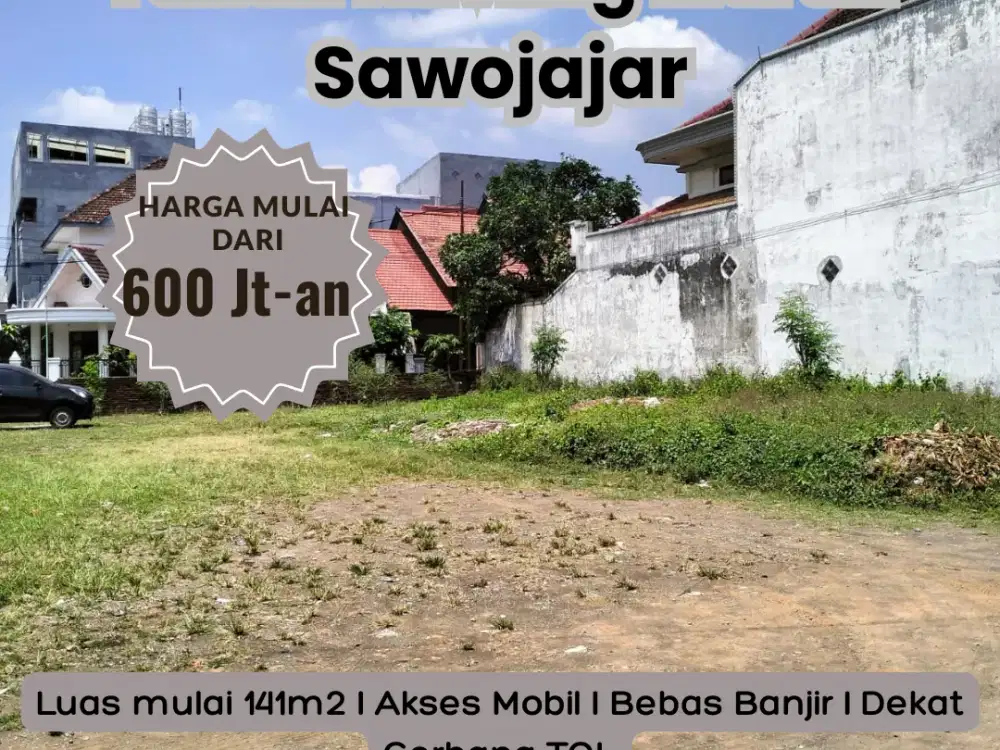 Tanah Kavling Murah 600 Jutaan Dijual Area Sawojajar