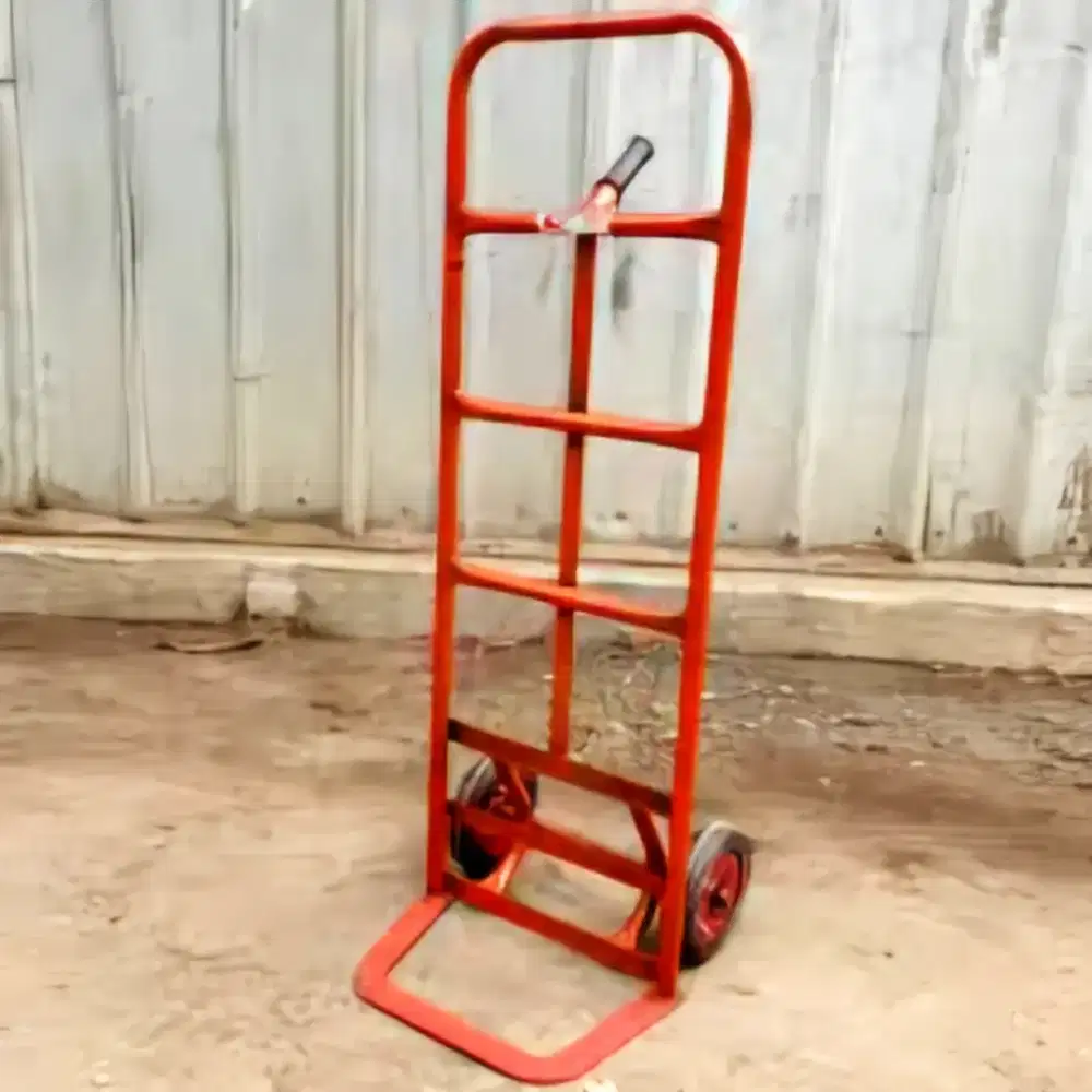 Truk Tangan / Hand Truck Oranye - Kuat Angkut Barang Berat
