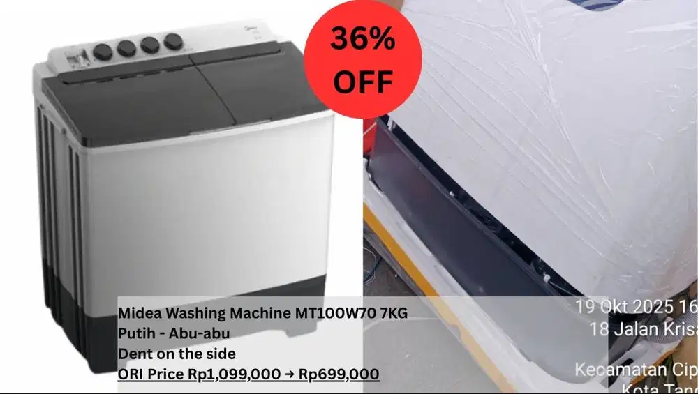 Mesin Cuci Midea MT100W70 – 7KG