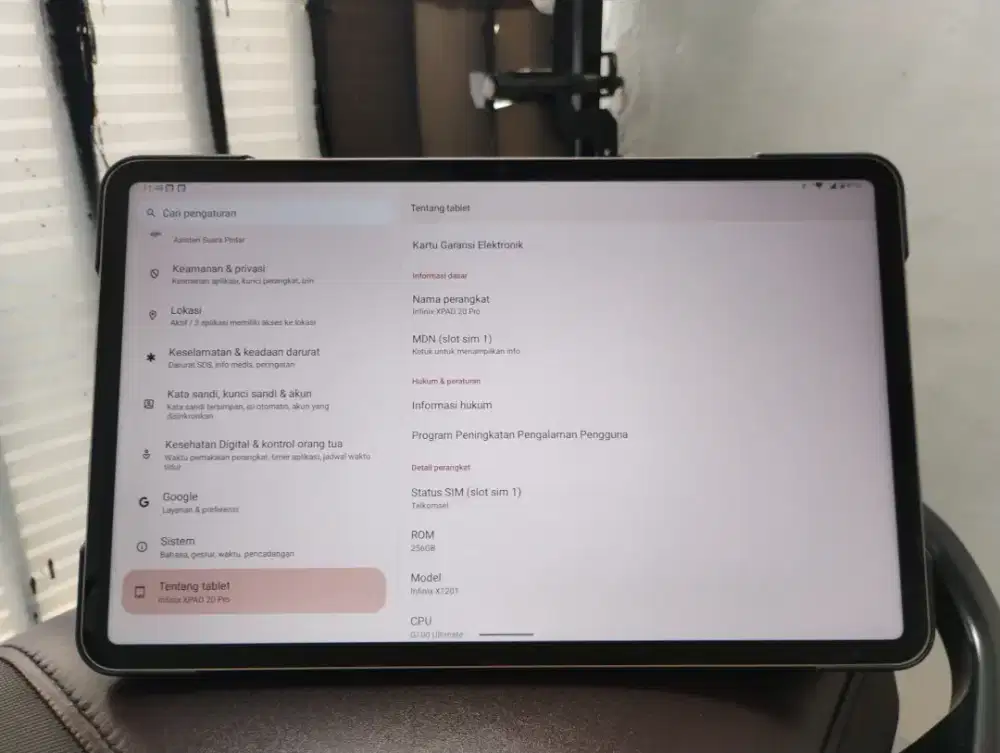 Infinix Xpad 20 Pro 8/256Gb Suport Kartu dan SD Card Tanpa Dus