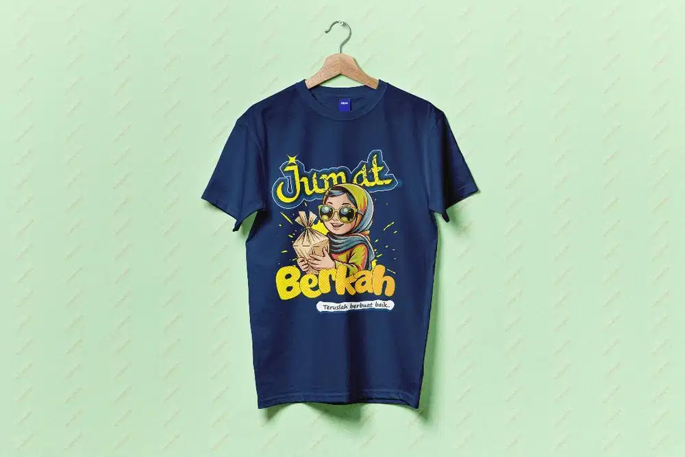 kaos katun tema jumat berkah pas untuk komunitas sedekah anda