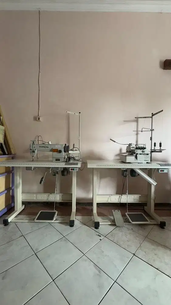 Jual Set Mesin Jahit dan Obras like new