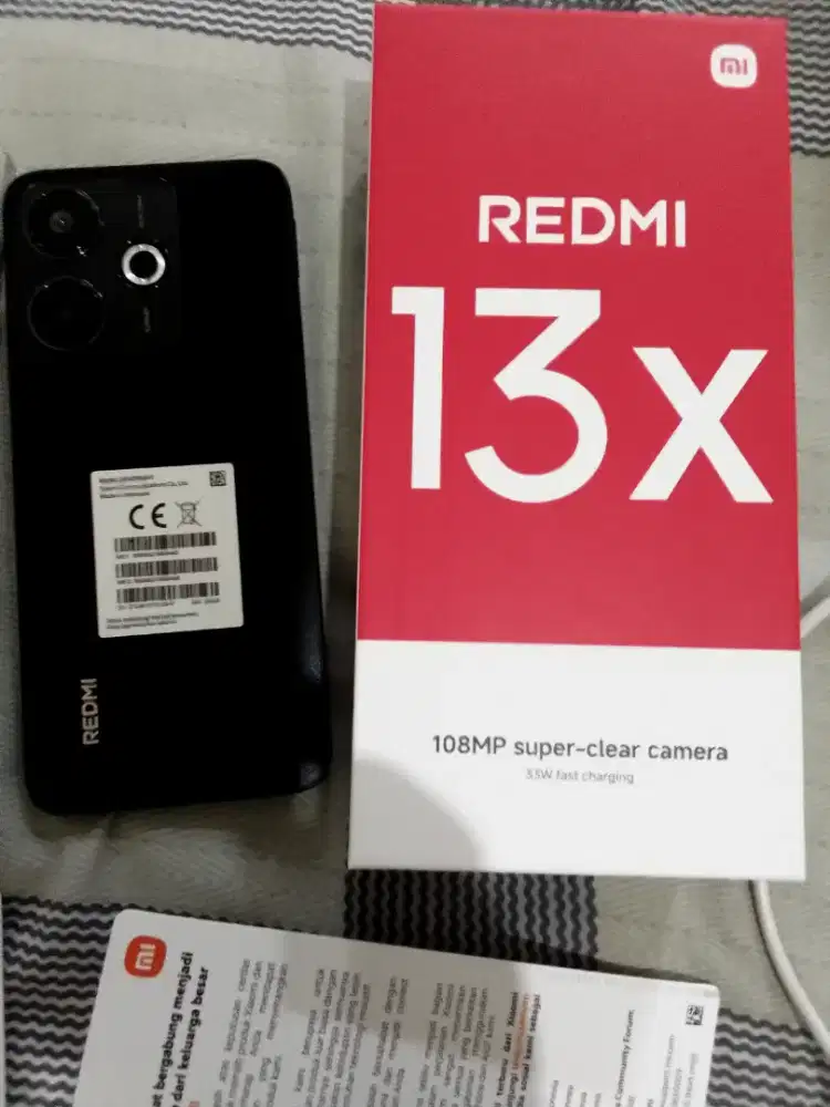 Hp Xiaomi redmi 13x ram 8/256gb seperti baru garansi resmi panjang