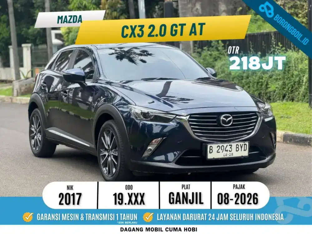 Mazda CX3 2.0 GT AT 2017 Biru Tua Metalik LOW KM ISTIMEWA