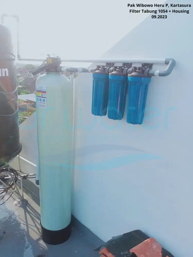 Paket Instalasi Filter Air SPPG – Tabung FRP 1054 + 3 Housing, Harga T