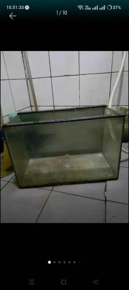 Dijual Borongan 3 item Aquarium,pasir batu dan aquarium steroform