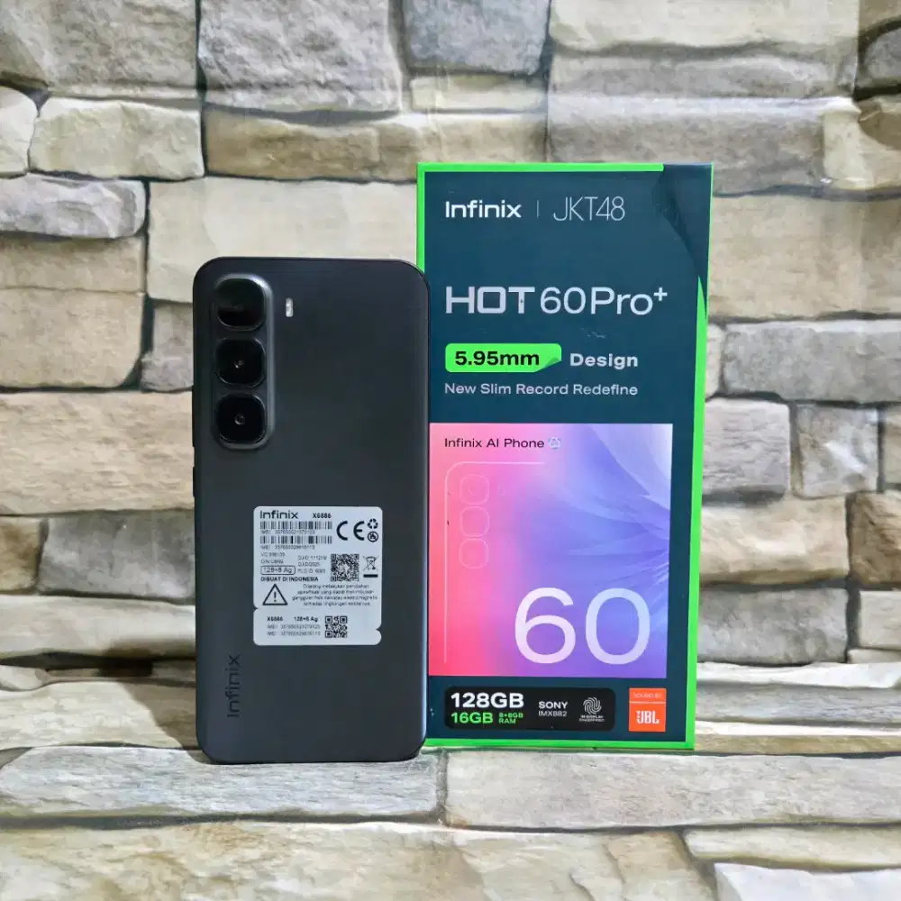 Infinix Hot 60 Pro Plus 8/128 4G Fulset segel mulus 95% Garansi