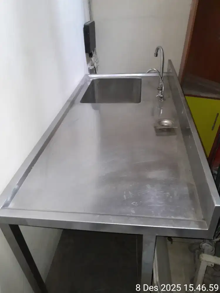 Jual meja stainless ex mixue