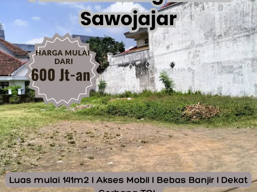 Tanah Kavling Malang 5 Menit Lapangan Rampal 600 Jutaan Legalitas Aman