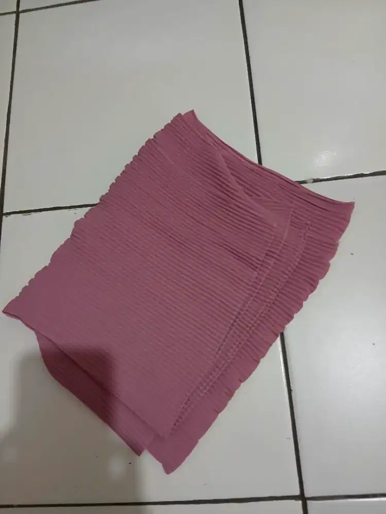 Pashmina Plisket - Warna Pink