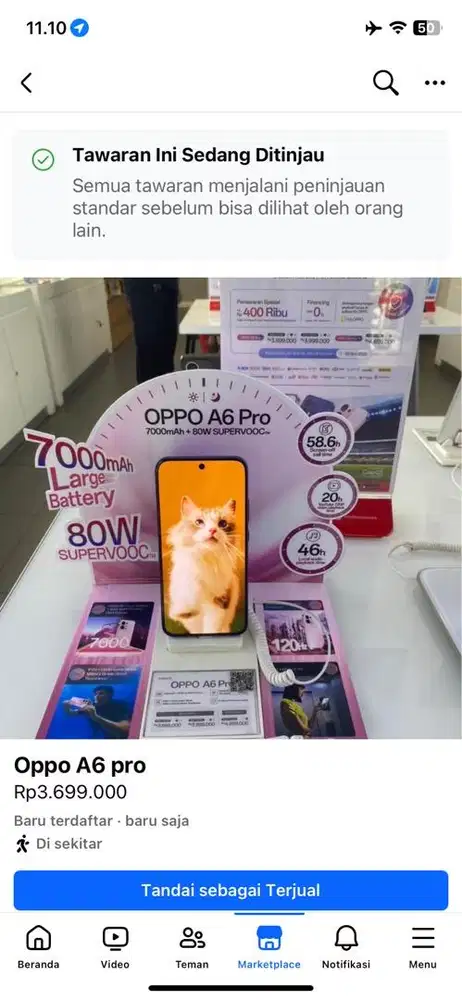 Oppo A6 pro tebus murah indosat 50gb selama 6 bulan cuman 200 ribu saj