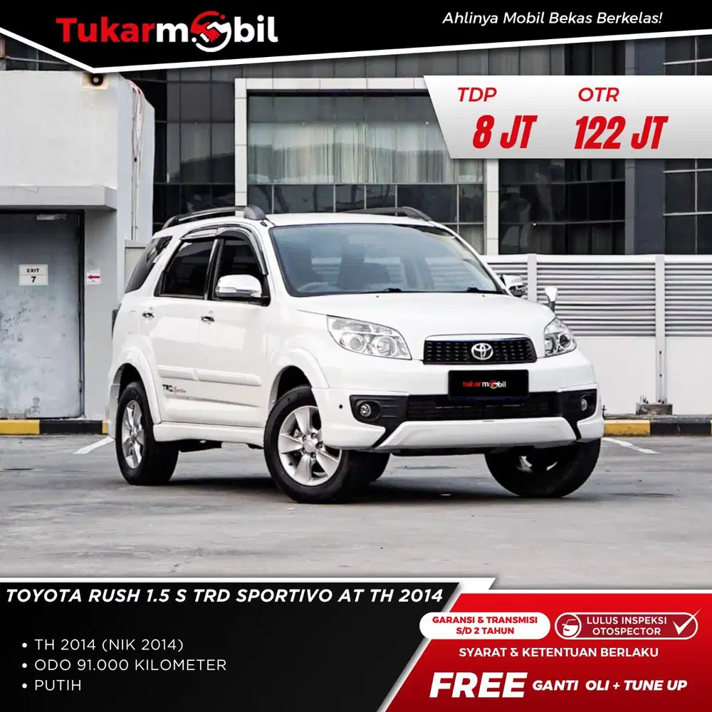 Toyoya Rush S TRD Sportivo AT 2014 DP MINIM 4JUTA
