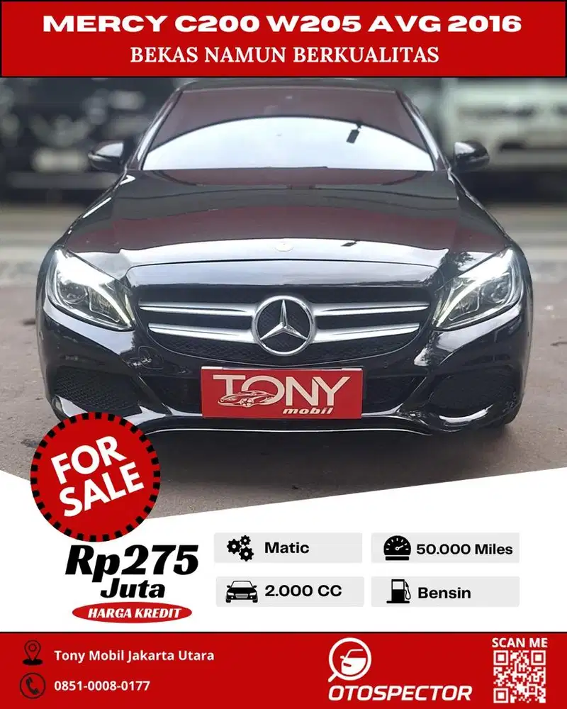 Mercedes Benz C200 W205 Avantgarde 2016 Hitam