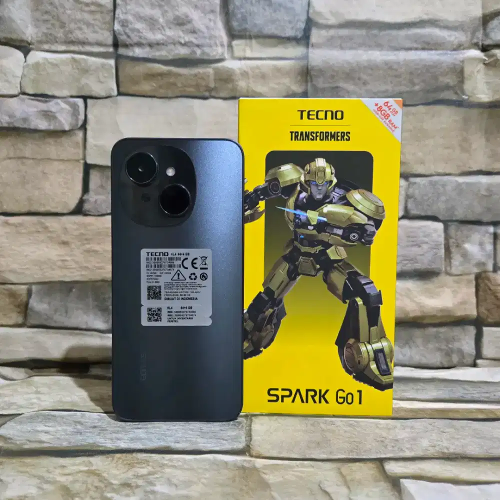 Tecno Spark Go 1 4/64 4G Fulset segel mulus 98% Garansi panjang