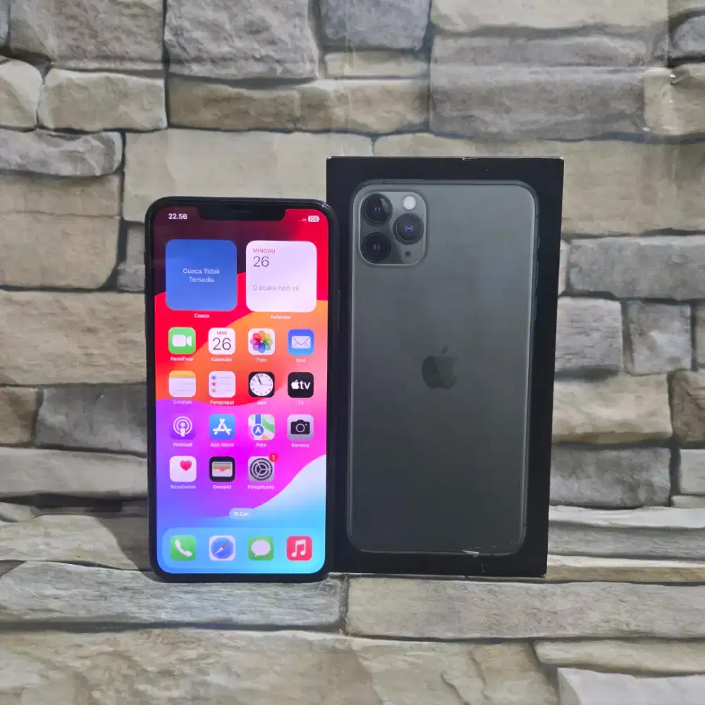 Iphone 11 Pro Max 256Gb Resmi ibox BH 85% Fulset segel mulus 98%